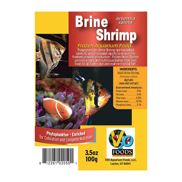 V2O Foods Brine Shrimp Frozen Food 100g